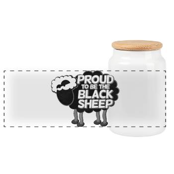 Fierté des Moutons Noirs - Boîte à biscuits avec couvercle en bois - blanc - Devant