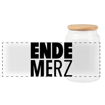 Fin Merz_v2 - Boîte à biscuits avec couvercle en bois - blanc - Devant