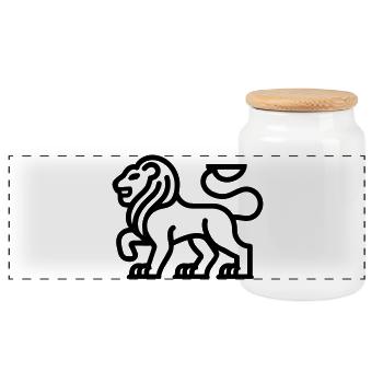 chimère - Boîte à biscuits avec couvercle en bois - blanc - Devant
