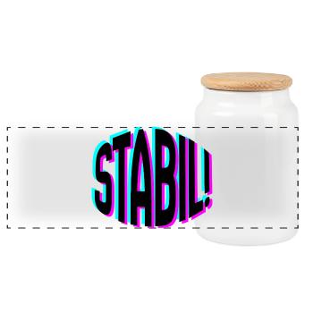 étable - Boîte à biscuits avec couvercle en bois - blanc - Devant