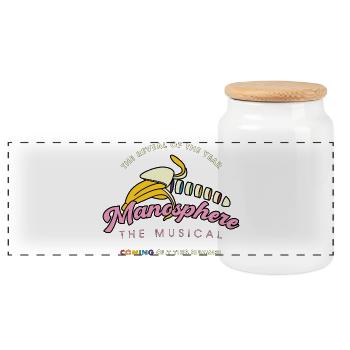 Manosphere The Musical - Panoramic Cookie Jar with Wooden Lid - white - Front