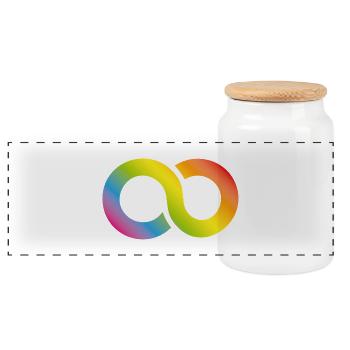 LGBTIQ - Unendliche Vielfalt. Pride/CSD - Panorama Keksdose mit Holzdeckel - Weiß - Vorne