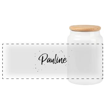 Pauline - Panorama Keksdose mit Holzdeckel - Weiß - Vorne