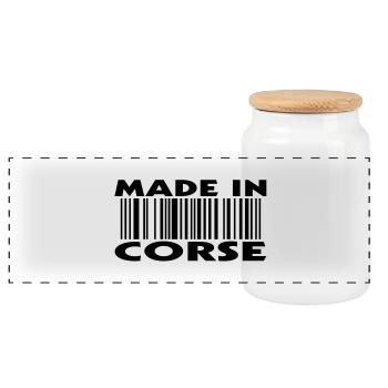 made in CORSE (1c) - Boîte à biscuits avec couvercle en bois - blanc - Devant