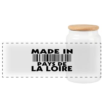 Made in Pays de la Loire (1c) - Panorama Keksdose mit Holzdeckel - Weiß - Vorne
