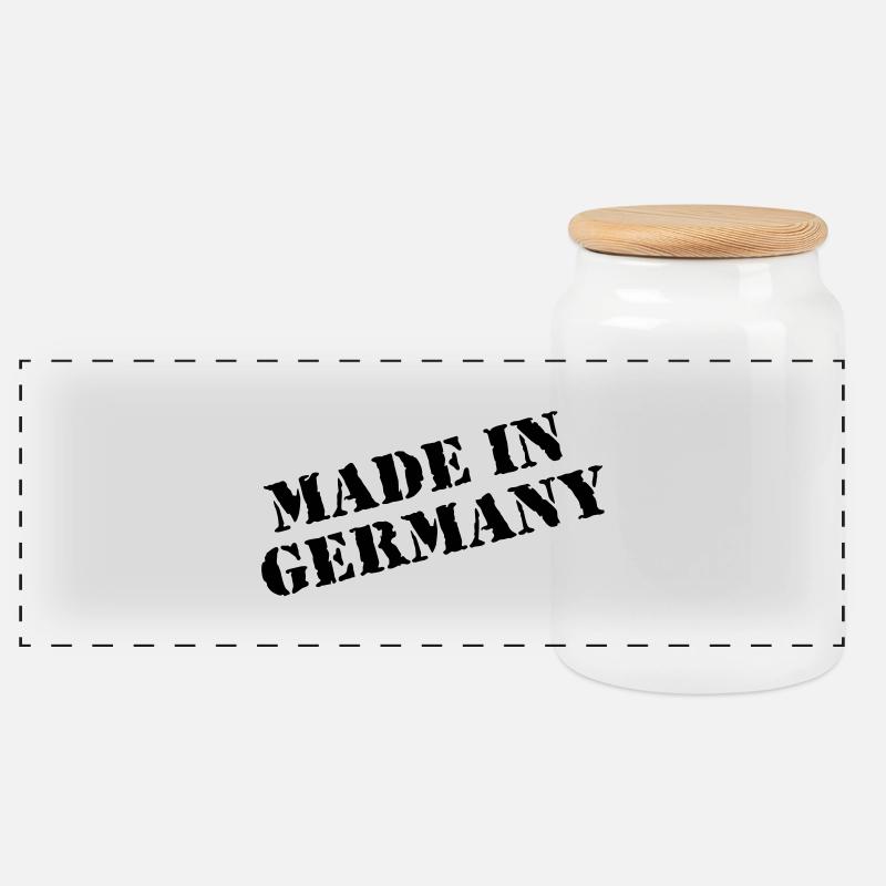 MADE IN GERMANY - Panorama Keksdose mit Holzdeckel - Weiß