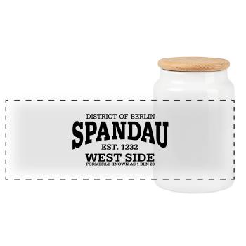 Spandau Berlin - Boîte à biscuits avec couvercle en bois - blanc - Devant