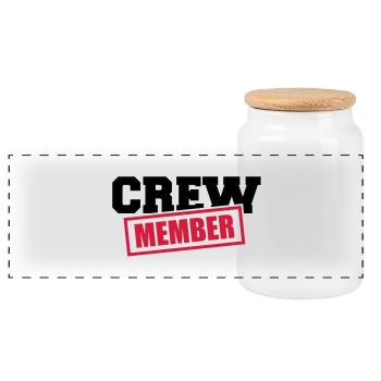 crew_member_ts2 - Boîte à biscuits avec couvercle en bois - blanc - Devant