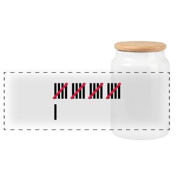 21st Birthday - Panoramic Cookie Jar with Wooden Lid - white - Front