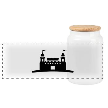schloss_burg_1__f1 - Boîte à biscuits avec couvercle en bois - blanc - Devant