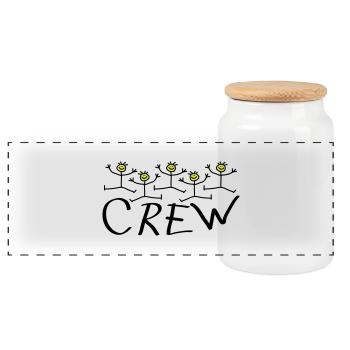 Happy Party Guys Crew - Panoramic Cookie Jar with Wooden Lid - white - Front