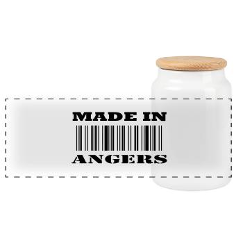 Made in ANGERS - Boîte à biscuits avec couvercle en bois - blanc - Devant
