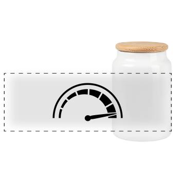 Pelouse rapide indicateur de vitesse - Boîte à biscuits avec couvercle en bois - blanc - Devant