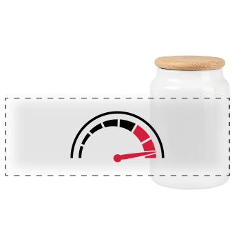 Pelouse rapide indicateur de vitesse - Boîte à biscuits avec couvercle en bois - blanc - Devant