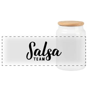 salsa team salsa - Panorama Keksdose mit Holzdeckel - Weiß - Vorne