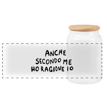 Ich habe auch recht. - Panorama Keksdose mit Holzdeckel - Weiß - Vorne