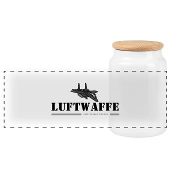 ARMÉE DE L’AIR - Boîte à biscuits avec couvercle en bois - blanc - Devant