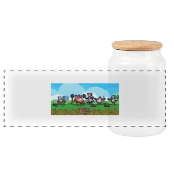 Émission Pixel du Gymnase Paysan - Boîte à biscuits avec couvercle en bois - blanc - Devant
