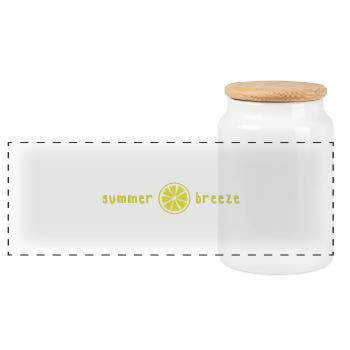 Brise d’été - Boîte à biscuits avec couvercle en bois - blanc - Devant