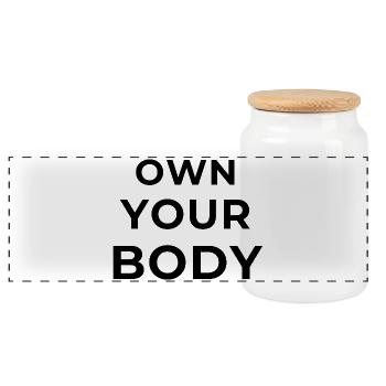 Own your body - Calisthenics - Panoramic Cookie Jar with Wooden Lid - white - Front