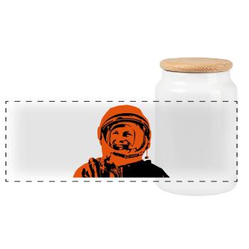 GAGARIN - Panorama Keksdose mit Holzdeckel - Weiß - Vorne