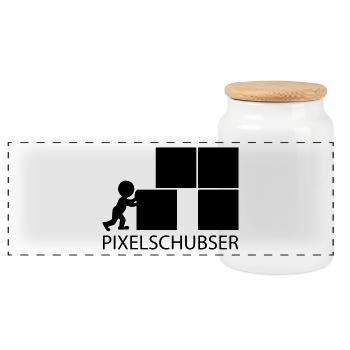 Pousseurs de pixels et fiers de cela ! - Boîte à biscuits avec couvercle en bois - blanc - Devant