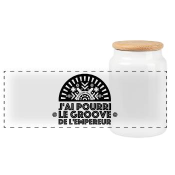 Kuzco / Le Groove de l'Empereur - Boîte à biscuits avec couvercle en bois - blanc - Devant