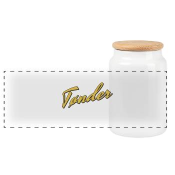 Tønder - Panorama Keksdose mit Holzdeckel - Weiß - Vorne