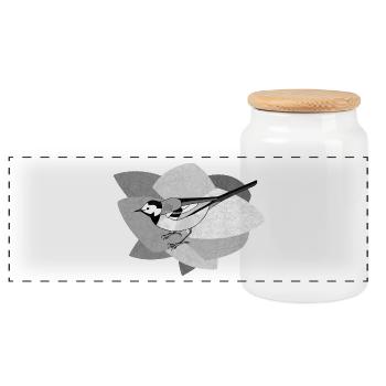 Bergeronnette - Boîte à biscuits avec couvercle en bois - blanc - Devant