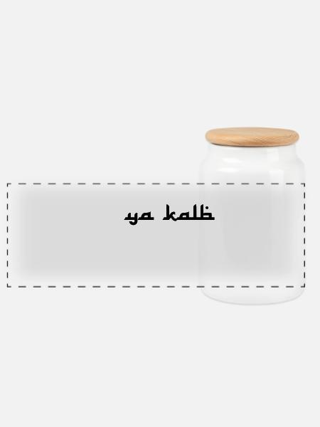 Ya Kalb - Panorama Keksdose mit Holzdeckel - Weiß