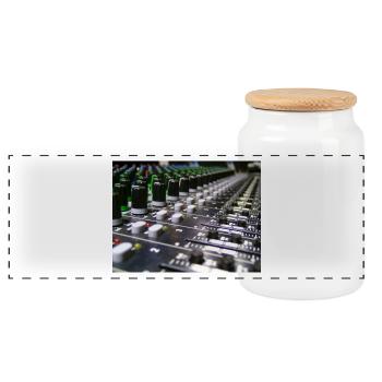 Table de mixage Musicsound - Boîte à biscuits avec couvercle en bois - blanc - Devant
