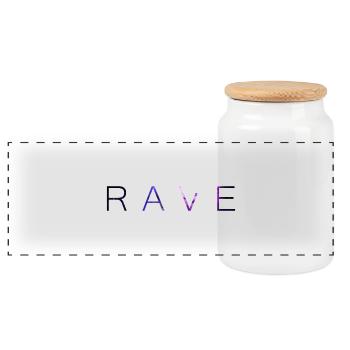 Rave Techno EDM Galaxy Stars Purple Lila - Panoramic Cookie Jar with Wooden Lid - white - Front