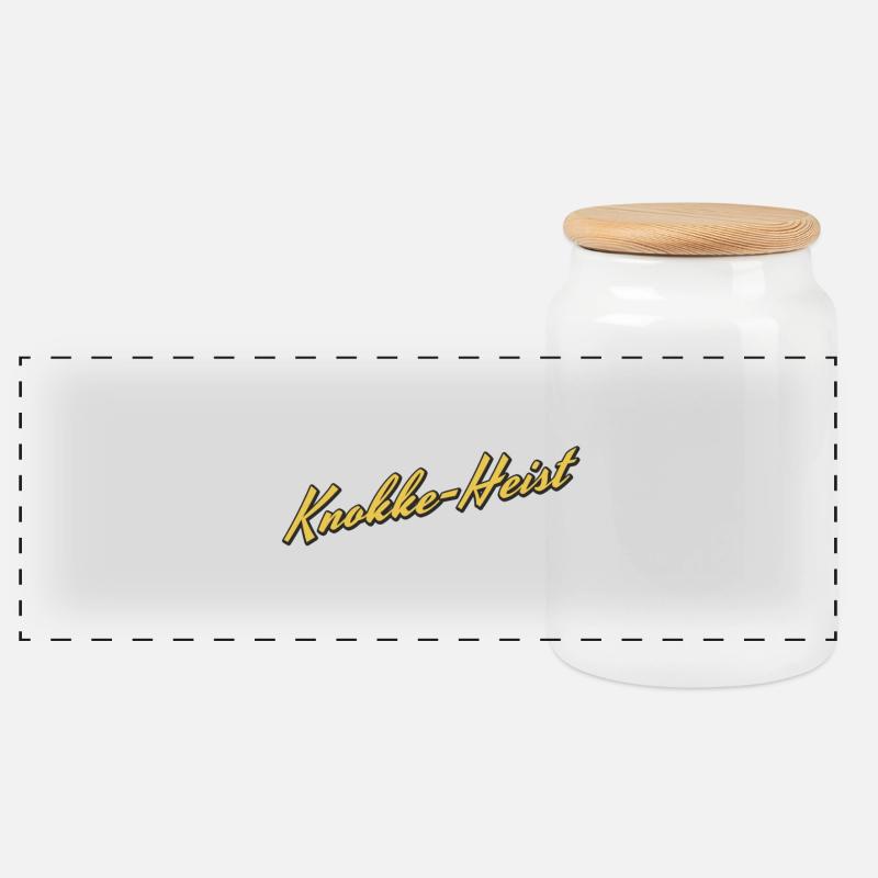 Knokke-Heist - Boîte à biscuits avec couvercle en bois - blanc
