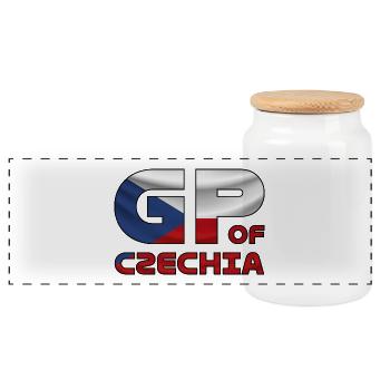 czechia_gp - Panorama Keksdose mit Holzdeckel - Weiß - Vorne
