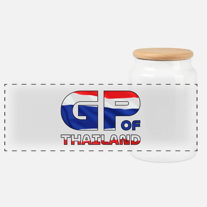 thailand_gp - Panorama Keksdose mit Holzdeckel - Weiß