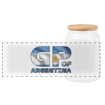 argentina_gp - Boîte à biscuits avec couvercle en bois - blanc - Devant