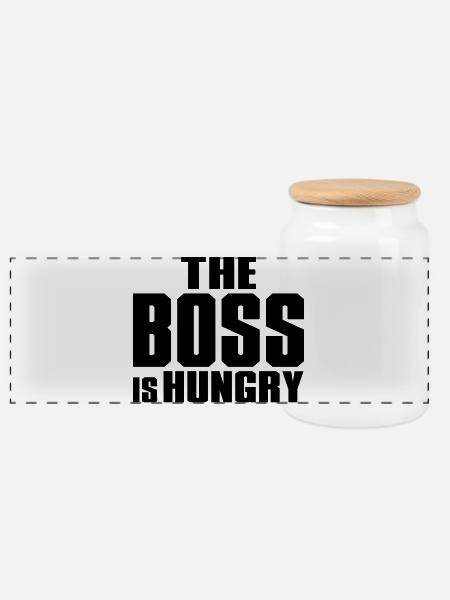 funny quote - Panoramic Cookie Jar with Wooden Lid - white