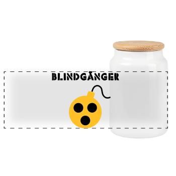 Blindgänger - Panorama Keksdose mit Holzdeckel - Weiß - Vorne