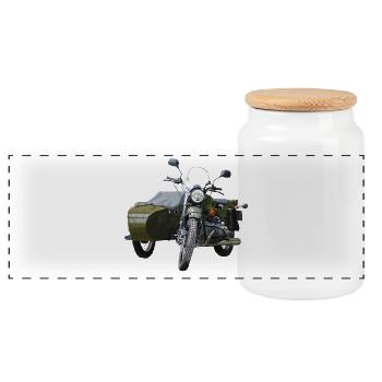 ural - Boîte à biscuits avec couvercle en bois - blanc - Devant