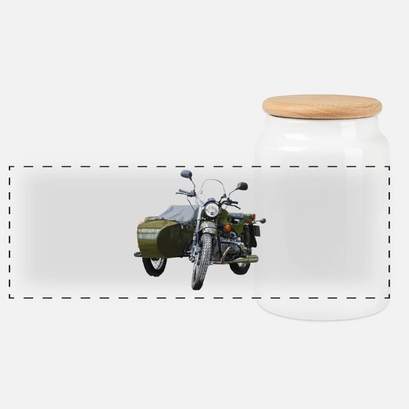 Ural - Panorama Keksdose mit Holzdeckel - Weiß
