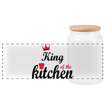 kochen - Panorama Keksdose mit Holzdeckel - Weiß - Vorne