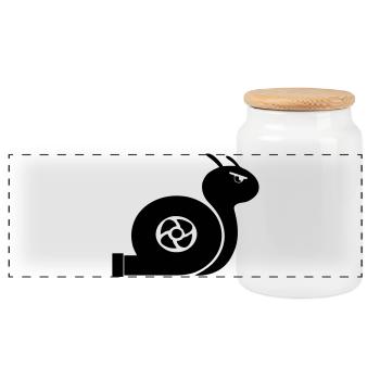 Chemise Turbo Snail Fan - Boîte à biscuits avec couvercle en bois - blanc - Devant