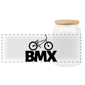 BMX Freestyle Shirt for Kids & Riders - Panoramic Cookie Jar with Wooden Lid - white - Front
