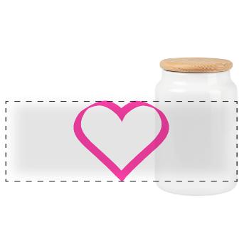 Cadeau pour la fête des mères : Idée de cadeau pour la fête des mères - Boîte à biscuits avec couvercle en bois - blanc - Devant
