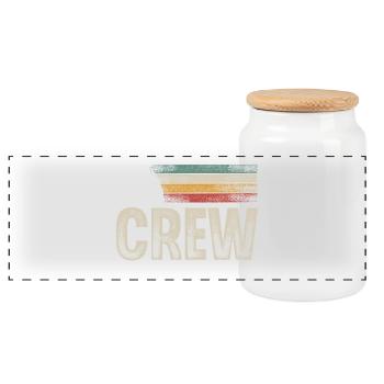 Voilier Marin Équipage de voilier - Boîte à biscuits avec couvercle en bois - blanc - Devant