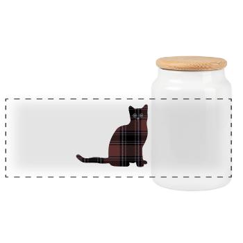 Karokatze - Panoramic Cookie Jar with Wooden Lid - white - Front