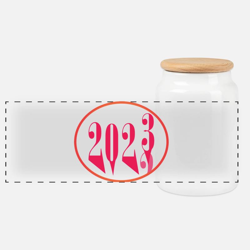 2022 2023 - Panorama Keksdose mit Holzdeckel - Weiß