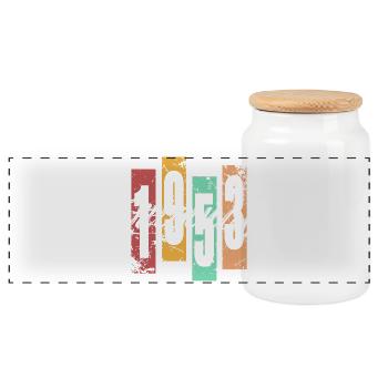 1953 Vintage Retro Birthday - Boîte à biscuits avec couvercle en bois - blanc - Devant