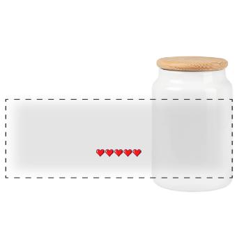 Just a Boy Who Loves Video Games - Panoramic Cookie Jar with Wooden Lid - white - Front