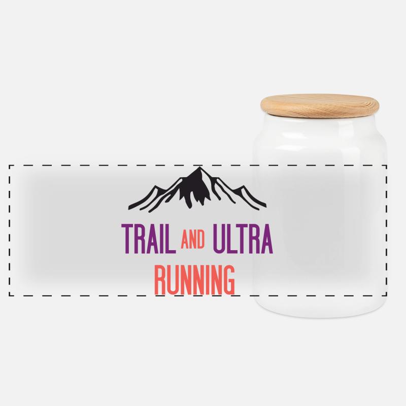 Trail- und Ultraläufe - Panorama Keksdose mit Holzdeckel - Weiß